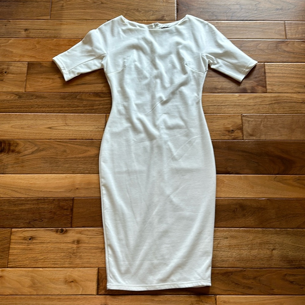 AX Paris midi shift dress. White. Sz 10
